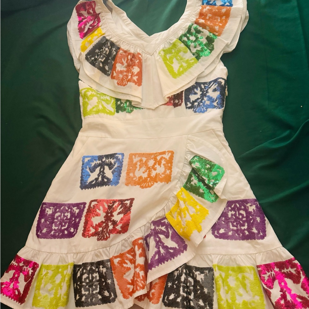 XS Papel Picado Queen of Sparkles Dress NWOT